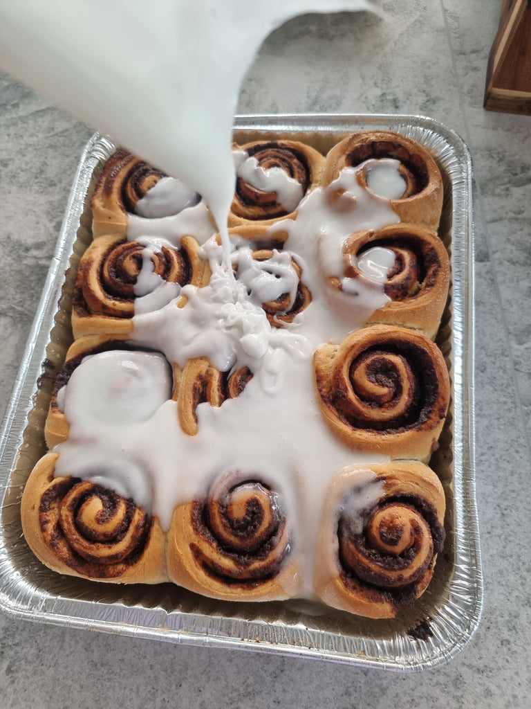 HALF BAKED CINNY SCROLLS WITH WHITE ICING 12pk