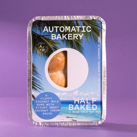 FLUFFY COCONUT MILK BUNS WITH STICKY SWEET COCONUT CREAM SAUCE 400g