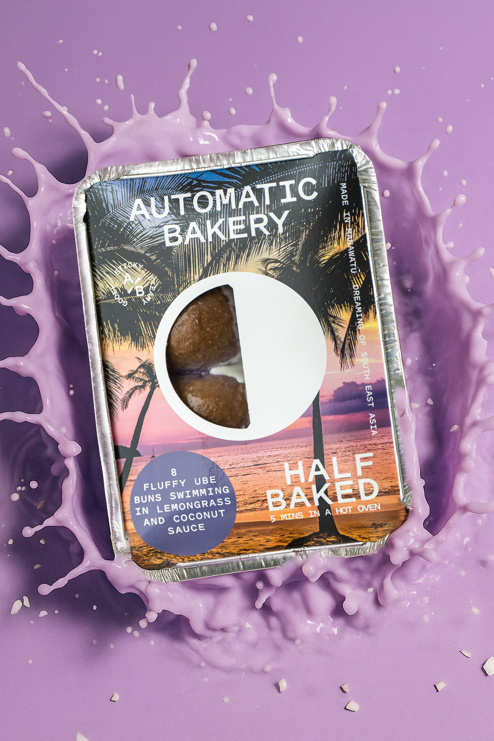 FLUFFY UBE BUNS SWIMMING IN LEMONGRASS AND COCONUT SAUCE 400g